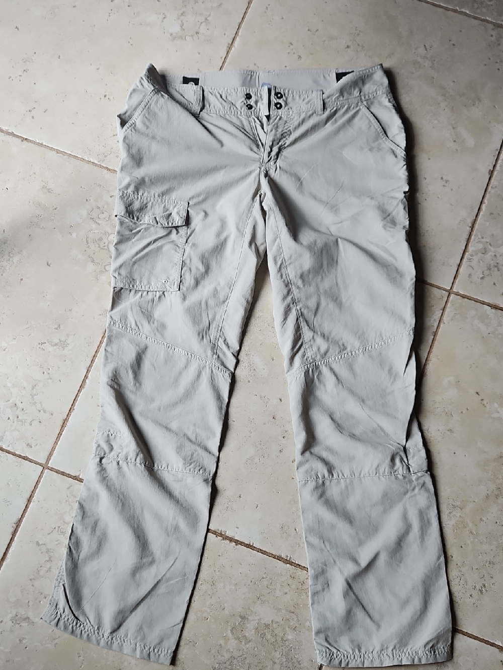 Women's Light Tan/cream Cargo Pants - Casual Utility Style